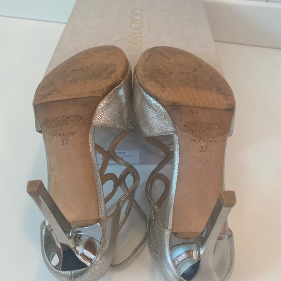 Jimmy Choo “Ivette” sandals with dust bag. Size 37 (Size 7 US) - Picture 9 of 11